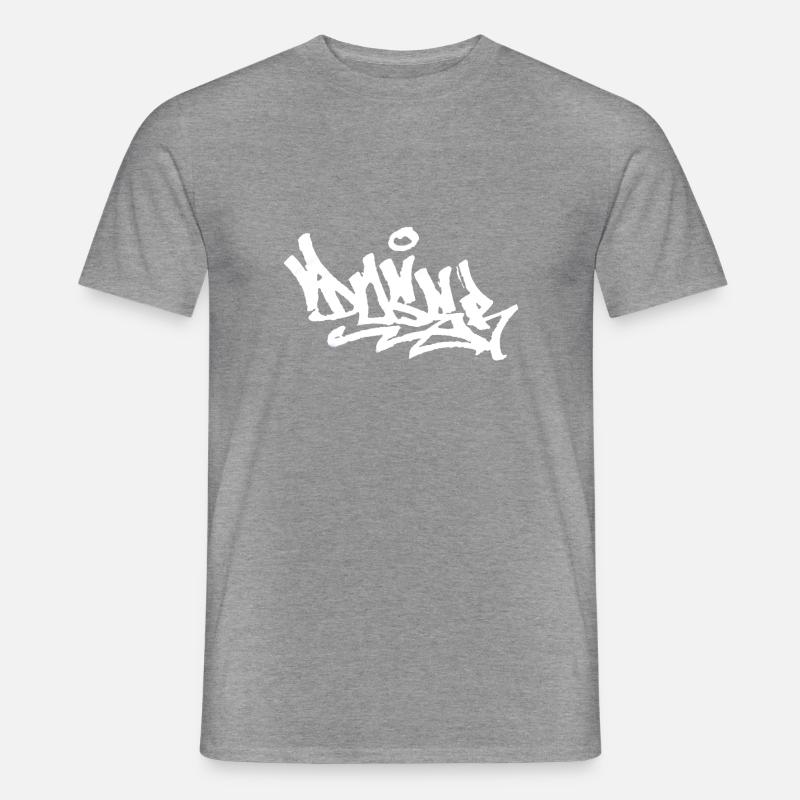 "DOSER" Graffiti Handstyle - Männer T-Shirt - Graphit meliert