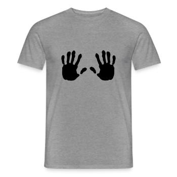 haende, Hand - Männer T-Shirt - Graphit meliert - Vorne - AI Model Male 178 light (178cm)