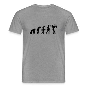 Saxophone Spielerin - Männer T-Shirt - Graphit meliert - Vorne - AI Model Male 178 light (178cm)