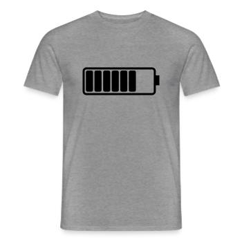 battery_01 - Männer T-Shirt - Graphit meliert - Vorne - AI Model Male 178 light (178cm)
