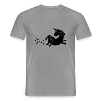 unicorn - Einhorn Sternenstaub - Männer T-Shirt - Graphit meliert - Vorne - AI Model Male 178 light (178cm)