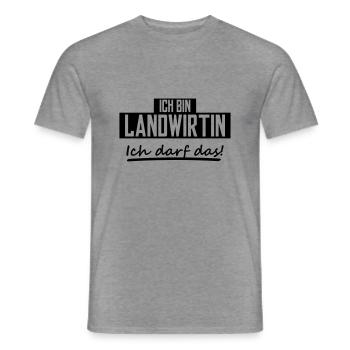 ich bin landwirtin - Männer T-Shirt - Graphit meliert - Vorne - AI Model Male 178 light (178cm)