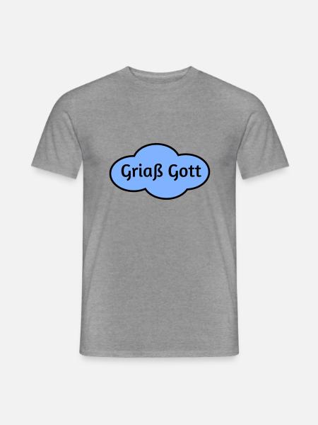 Griaß Gott - Männer T-Shirt - Graphit meliert
