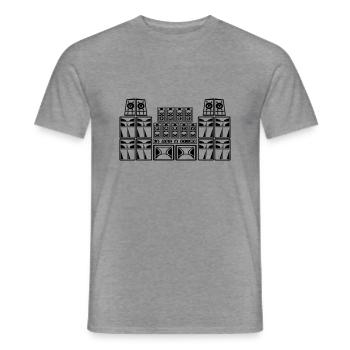 free party sound system - Men's T-Shirt - graphite heather - Front - AI Model Male 178 light (178cm)
