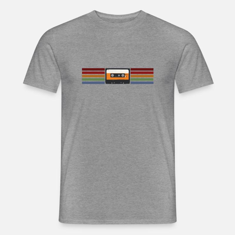 Analog Kassette Retro Style - Männer T-Shirt - Graphit meliert