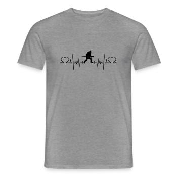 Herzschlag Feuerwehr - Männer T-Shirt - Graphit meliert - Vorne - AI Model Male 178 light (178cm)