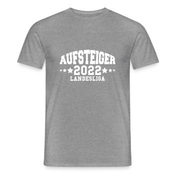 Aufsteiger 2022 Landesliga Aufstieg Fußball - Männer T-Shirt - Graphit meliert - Vorne - AI Model Male 178 light (178cm)