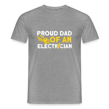 Stolzer Papa Vater Elektriker Vater Familie - Männer T-Shirt - Graphit meliert - Vorne - AI Model Male 178 light (178cm)