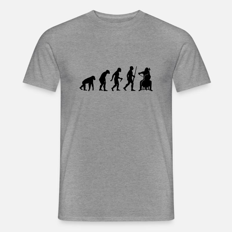 Évolution du joueur de violoncelle - T-shirt homme - graphite chiné