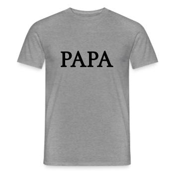 papa (1c) - Men's T-Shirt - graphite heather - Front - AI Model Male 178 light (178cm)