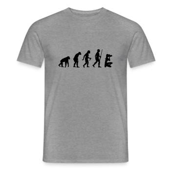 Photography Evolution - Männer T-Shirt - Graphit meliert - Vorne - AI Model Male 178 light (178cm)