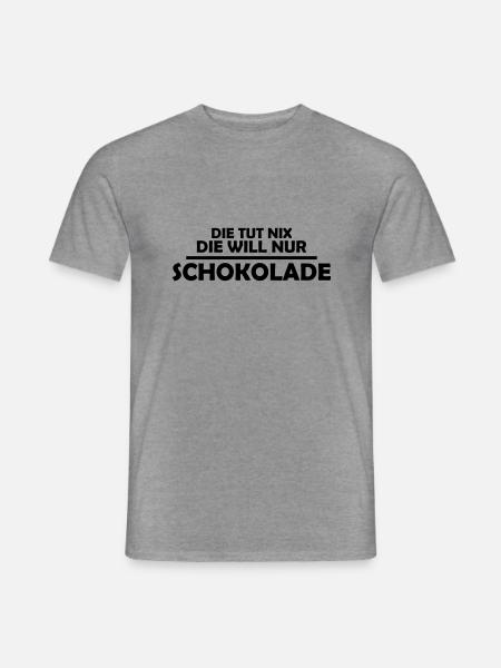 Die tut nix die will nur schokolade - Männer T-Shirt - Graphit meliert