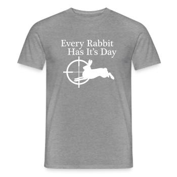 Hunt, Hunter, Halali, Gift, Rabbit, Rabbit - Men's T-Shirt - graphite heather - Front - AI Model Male 178 light (178cm)