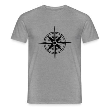 compass - Männer T-Shirt - Graphit meliert - Vorne - AI Model Male 178 light (178cm)