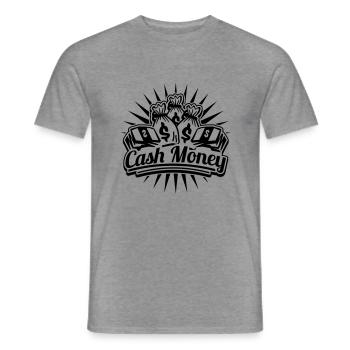 cash_money_pi1 - Men's T-Shirt - graphite heather - Front - AI Model Male 178 light (178cm)