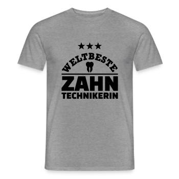 Zahntechnikerin - Männer T-Shirt - Graphit meliert - Vorne - AI Model Male 178 light (178cm)