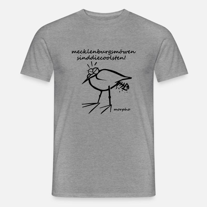 Möwe - Männer T-Shirt - Graphit meliert