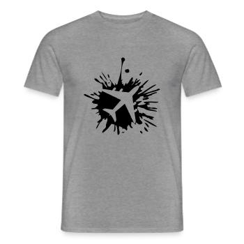 Drops airplane blobs - Men's T-Shirt - graphite heather - Front - AI Model Male 178 light (178cm)