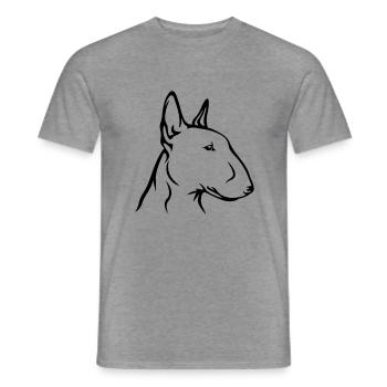 Bullterrrier - Männer T-Shirt - Graphit meliert - Vorne - AI Model Male 178 light (178cm)