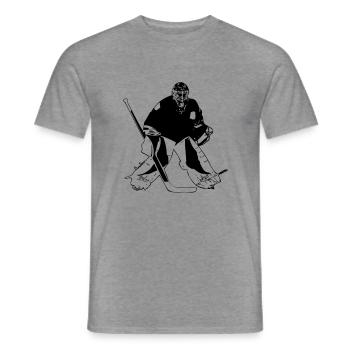 Hockey Keeper - Männer T-Shirt - Graphit meliert - Vorne - AI Model Male 178 light (178cm)