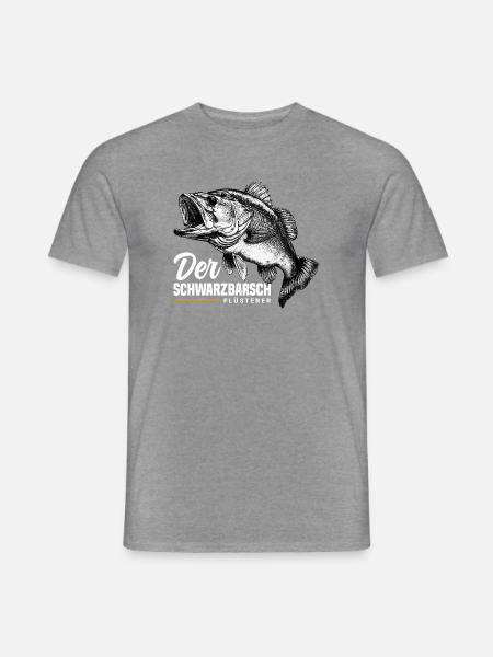 Schwarzbarsch Flüsterer - Männer T-Shirt - Graphit meliert