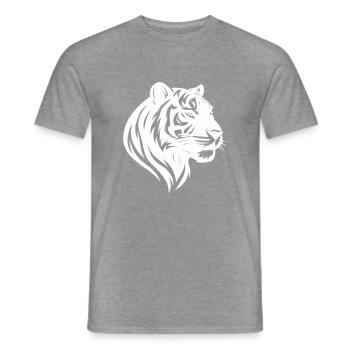 Tiger Head Tribal - Men's T-Shirt - graphite heather - Front - AI Model Male 178 light (178cm)
