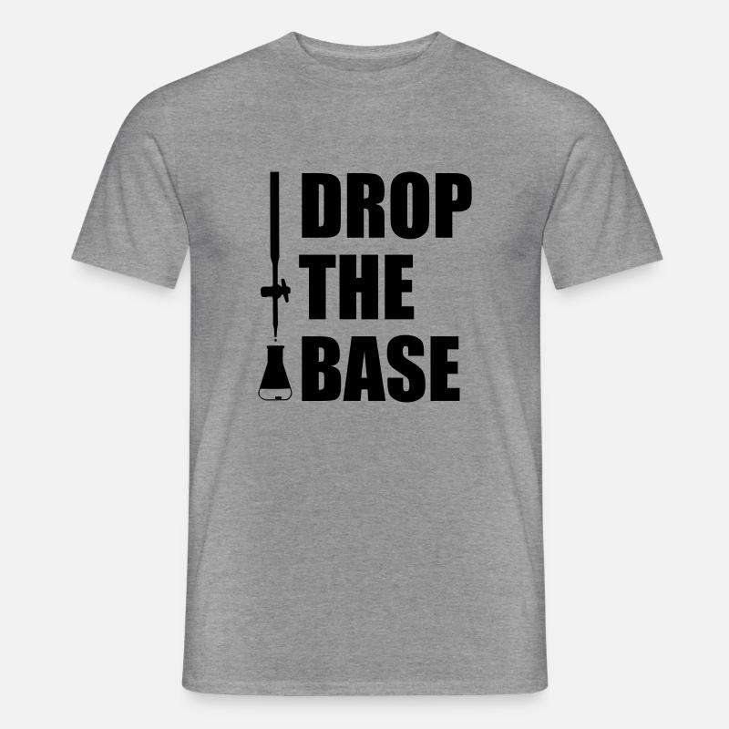 Drop the Base Chemie Witz - Männer T-Shirt - Graphit meliert