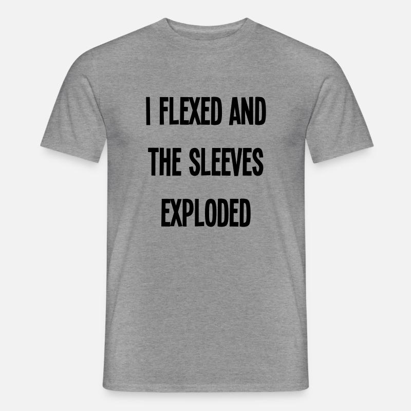 i flexed and the sleeves - Männer T-Shirt - Graphit meliert