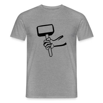 hammer - Männer T-Shirt - Graphit meliert - Vorne - AI Model Male 178 light (178cm)