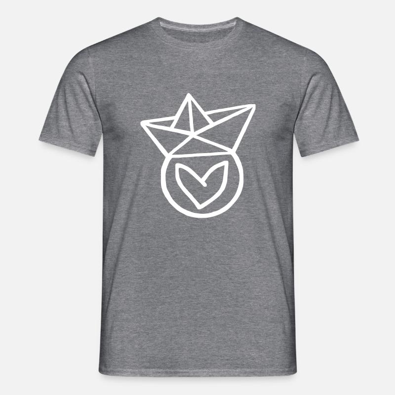 fancyneedle Logo - Männer T-Shirt - Graphit meliert