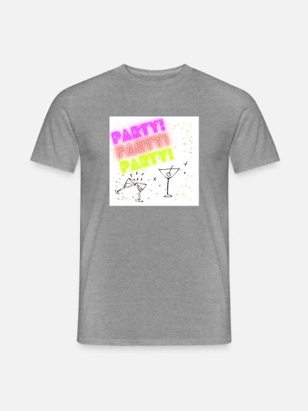 Party Party Party - Männer T-Shirt - Graphit meliert