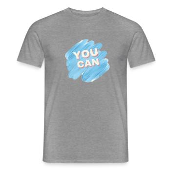 You can - Männer T-Shirt - Graphit meliert - Vorne - AI Model Male 178 light (178cm)
