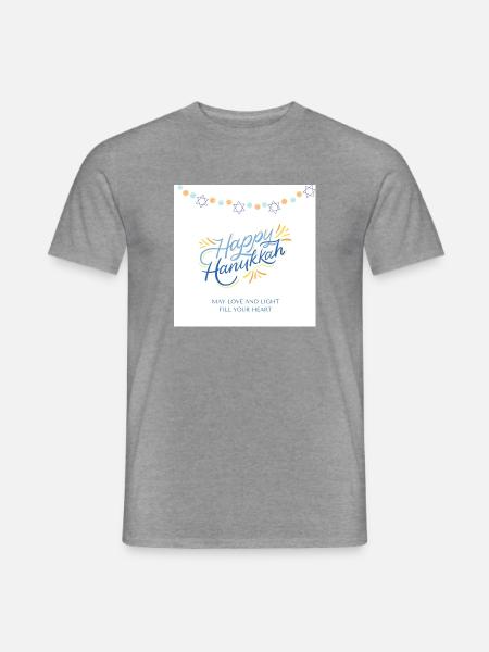 Happy Hanukkah - Männer T-Shirt - Graphit meliert