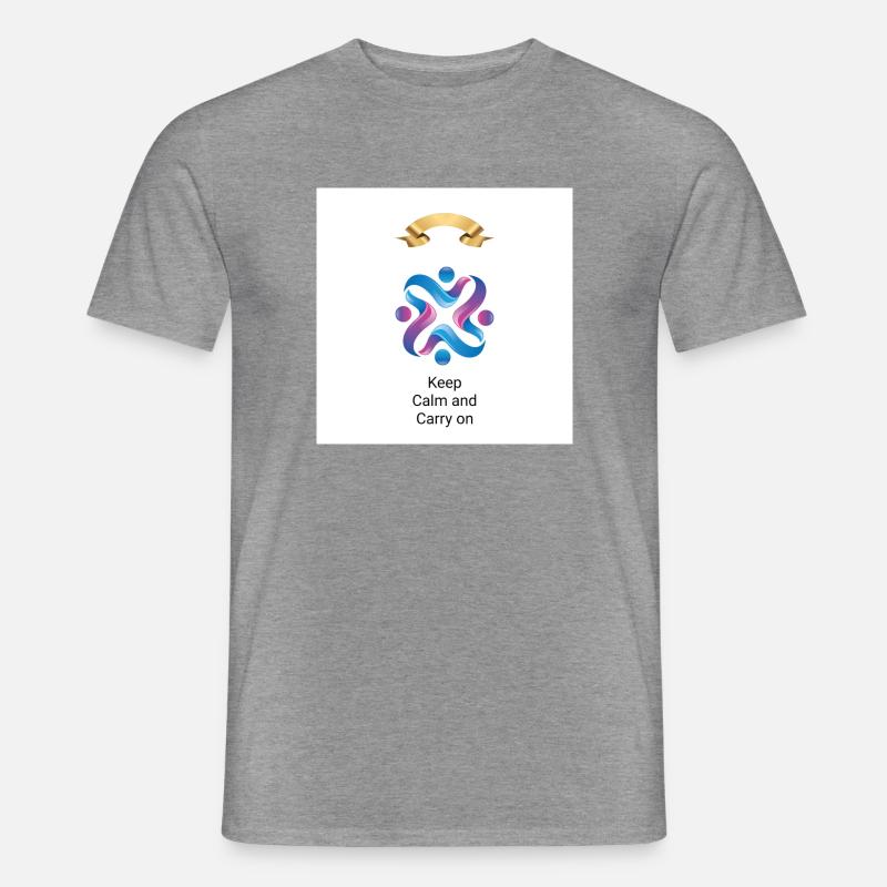 Keep calm - Männer T-Shirt - Graphit meliert