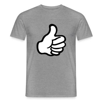 emoji pouce.png - T-shirt homme - graphite chiné - Devant - AI Model Male 178 light (178cm)