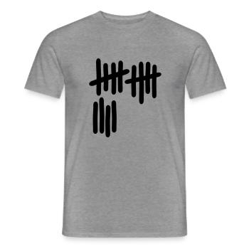 14 - Nummer - Männer T-Shirt - Graphit meliert - Vorne - AI Model Male 178 light (178cm)