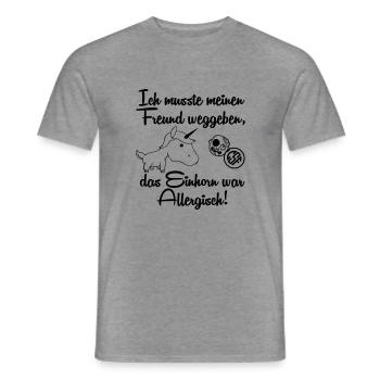 Ich musste meinen Freund weggeben Das... - Männer T-Shirt - Graphit meliert - Vorne - AI Model Male 178 light (178cm)