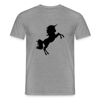 unicorn - Men's T-Shirt - graphite heather - Front - AI Model Male 178 light (178cm)