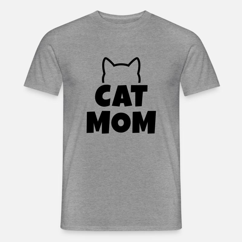 Cat Mom - Mænd T-shirt - grafitgrå meleret