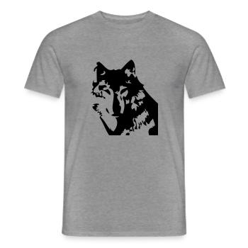 wolf - Männer T-Shirt - Graphit meliert - Vorne - AI Model Male 178 light (178cm)