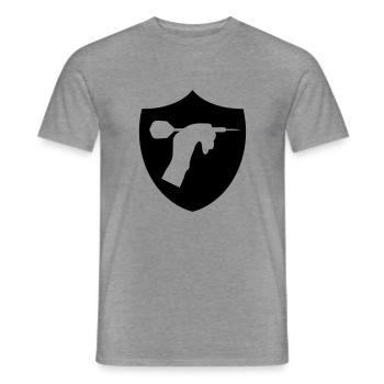 darts hand design - Männer T-Shirt - Graphit meliert - Vorne - AI Model Male 178 light (178cm)