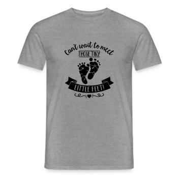 Can't wait to meet those tiny little feet - Baby - T-shirt homme - graphite chiné - Devant - AI Model Male 178 light (178cm)