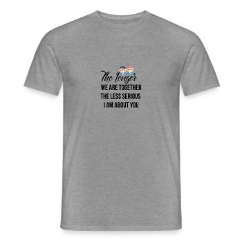 The longer we are together - Männer T-Shirt - Graphit meliert - Vorne - AI Model Male 178 light (178cm)