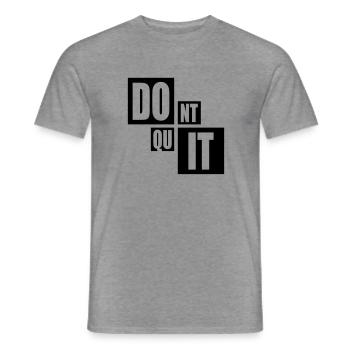 motivation spruch cool ausdauer fitness text logo - Männer T-Shirt - Graphit meliert - Vorne - AI Model Male 178 light (178cm)