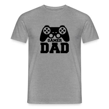 gamer gaming play console computer controler st - Men's T-Shirt - graphite heather - Front - AI Model Male 178 light (178cm)