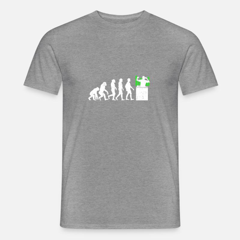 Dj evolution entwicklung musik turntable - Männer T-Shirt - Graphit meliert