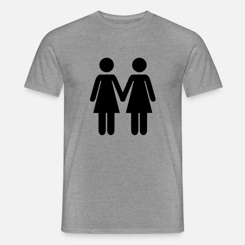 Lesbisch - Männer T-Shirt - Graphit meliert