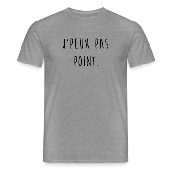 J'PEUX PAS POINT. - T-shirt homme - graphite chiné - Devant - AI Model Male 178 light (178cm)