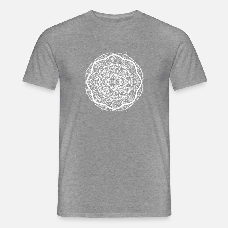 Mandala - Männer T-Shirt - Graphit meliert