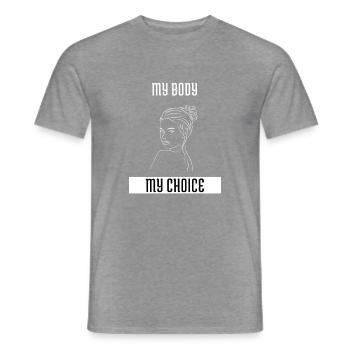 My Body My Choice - Männer T-Shirt - Graphit meliert - Vorne - AI Model Male 178 light (178cm)